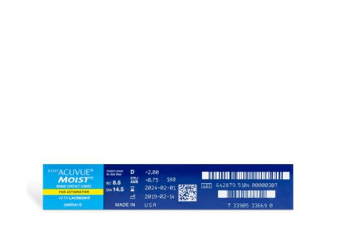 1-DAY ACUVUE® MOIST® for ASTIGMATISM 90pk